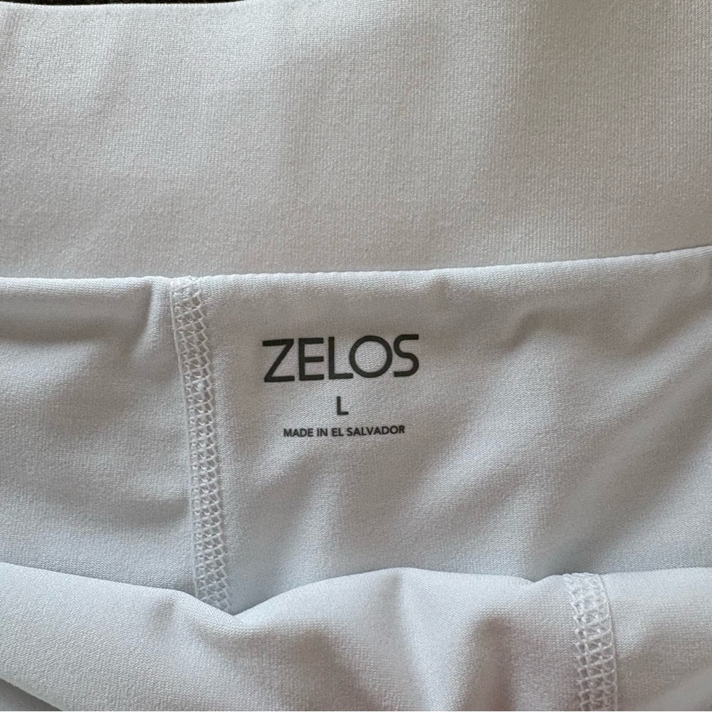 Zelos White Tennis Skort with Heathered Gray Shorts. Size Large. - Picture 4 of 9